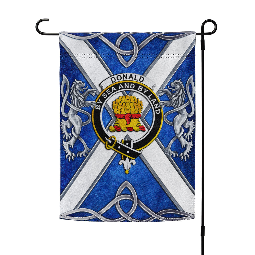 Scottish Donald Clan Badge Garden Flag Silver Rampant Lion Emblem ...
