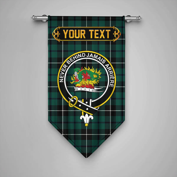 Scottish Douglas Modern Clan Crest Tartan Gonfalon Custom Personalized Tartan Plaid