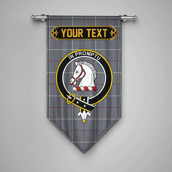Scottish Dunbar of Pitgaveny Clan Crest Tartan Gonfalon Custom Personalized Tartan Plaid