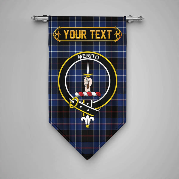 Scottish Dunlop Modern Clan Crest Tartan Gonfalon Custom Personalized Tartan Plaid