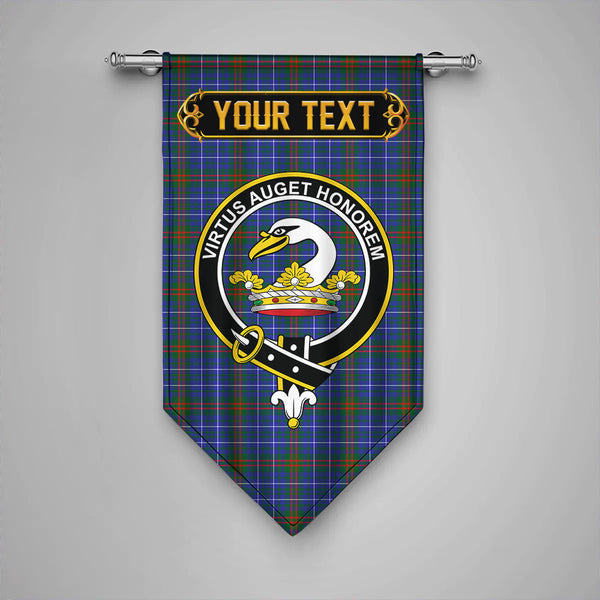 Scottish Edmonstone Clan Crest Tartan Gonfalon Custom Personalized Tartan Plaid