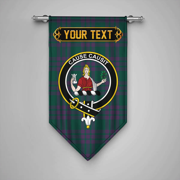 Scottish Elphinstone Modern Clan Crest Tartan Gonfalon Custom Personalized Tartan Plaid