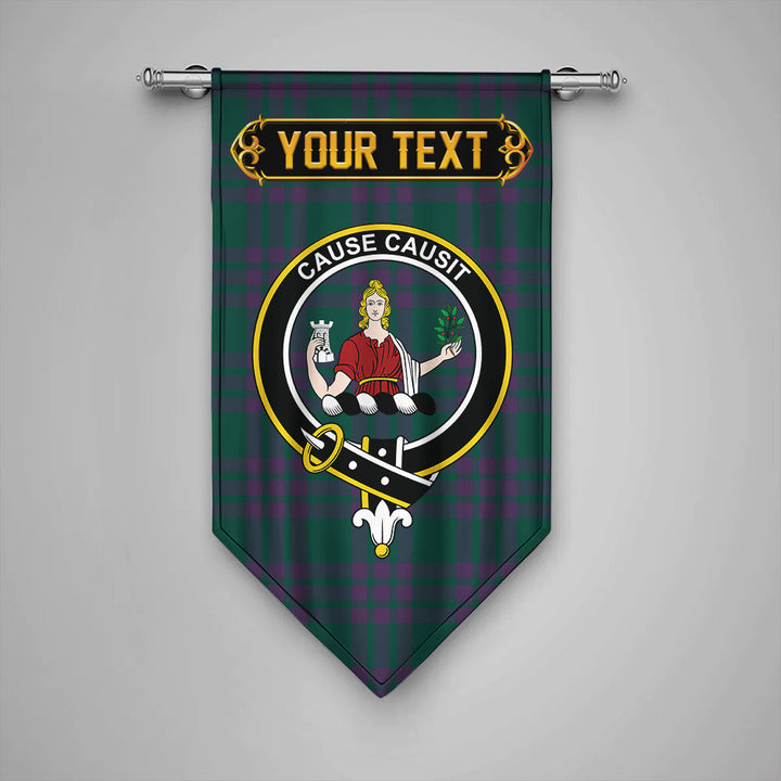 Scottish Elphinstone Modern Clan Crest Tartan Gonfalon Custom Personalized Tartan Plaid
