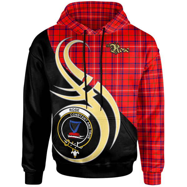 Scottish Rose Clan Crest Tartan Hoodie - Believe In Me