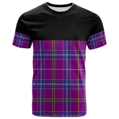 Scottish Jackson Clan Tartan T-Shirt Horizontal Style Front Side Tartan Plaid
