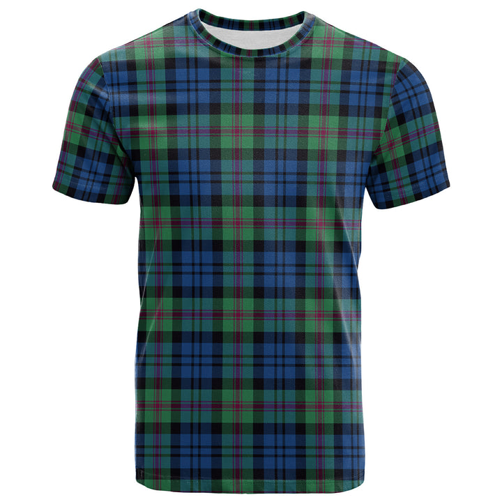 Scottish Baird Ancient Clan Tartan T-Shirt Front Side Tartan Plaid