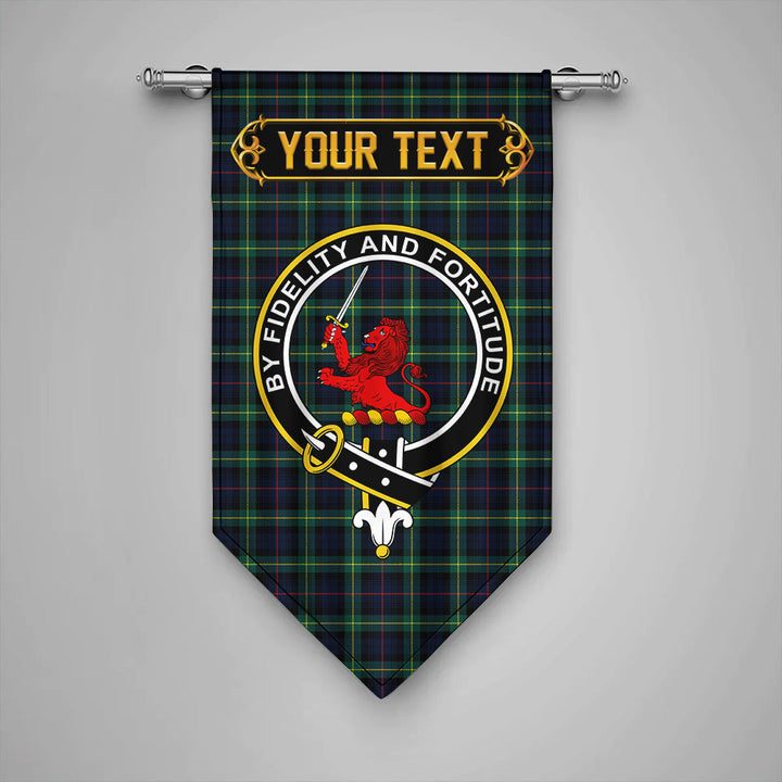 Scottish Farquharson Modern Clan Crest Tartan Gonfalon Custom Personalized Tartan Plaid