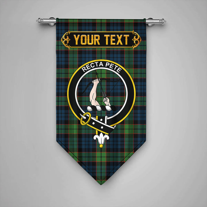 Scottish Fletcher Family Modern Clan Crest Tartan Gonfalon Custom Personalized Tartan Plaid