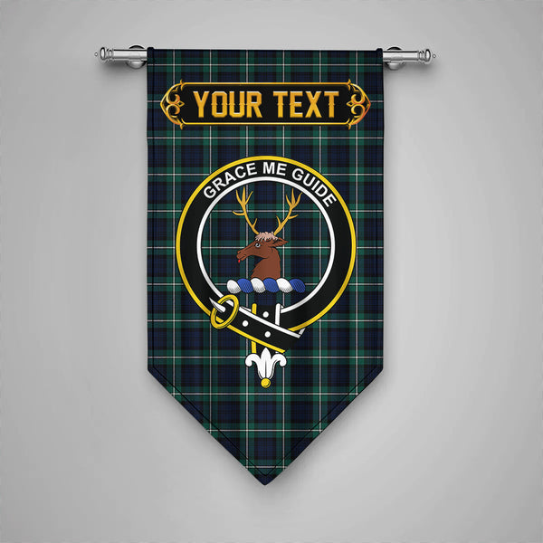 Scottish Forbes Modern Clan Crest Tartan Gonfalon Custom Personalized Tartan Plaid