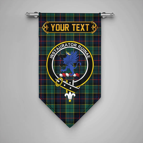 Scottish Forsyth Modern Clan Crest Tartan Gonfalon Custom Personalized Tartan Plaid