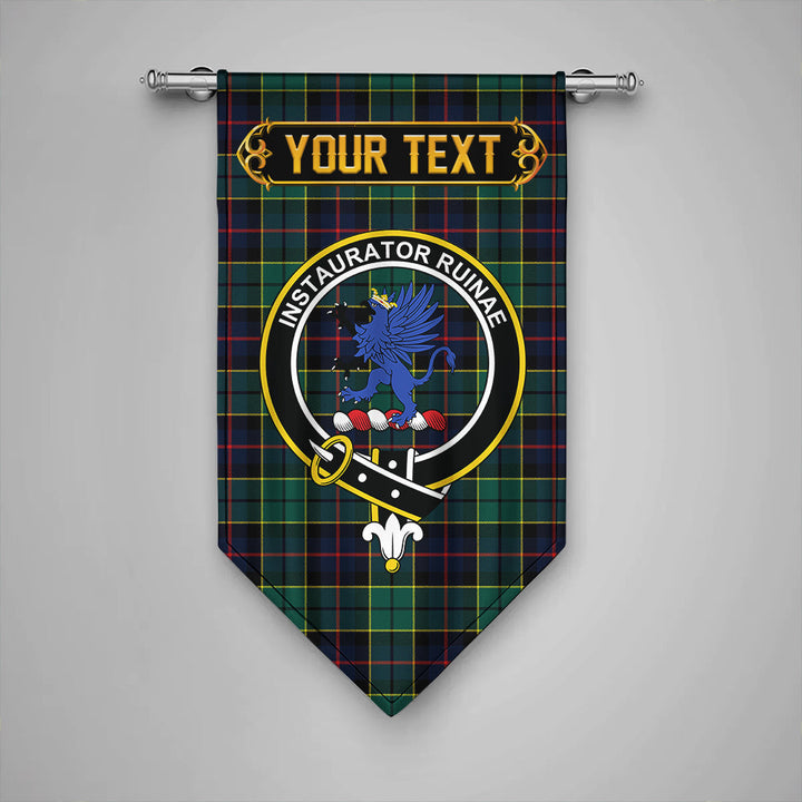 Scottish Forsyth Modern Clan Crest Tartan Gonfalon Custom Personalized Tartan Plaid
