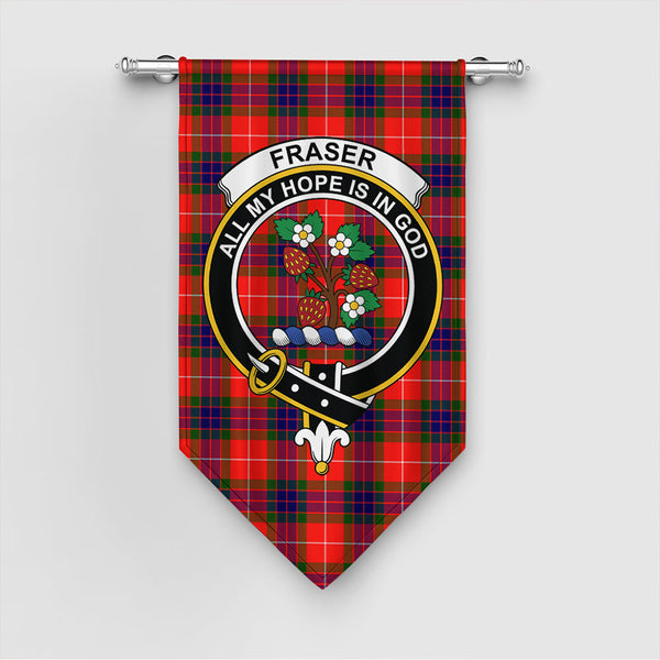 Scottish Fraser Modern Clan Tartan Gonfalon Tartan Plaid