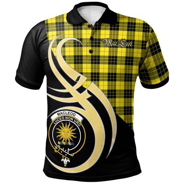 Scottish MacLeod of Lewis Modern Clan Crest Tartan Polo Shirt Believe in Me