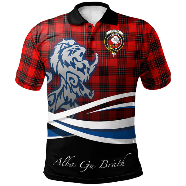 Scottish Wemyss Modern Clan Crest Tartan Polo Shirt - Scotland Lion