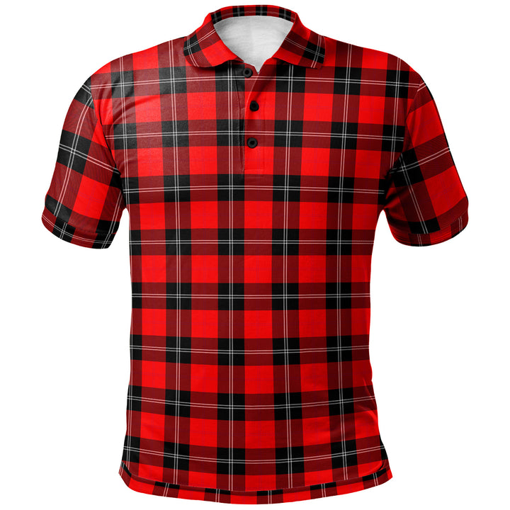 Scottish Ramsay Modern Clan Tartan Polo Shirt Front Side Tartan Plaid