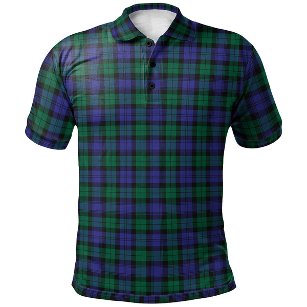 Scottish Blackwatch Modern Clan Tartan Polo Shirt Front Side Tartan Plaid