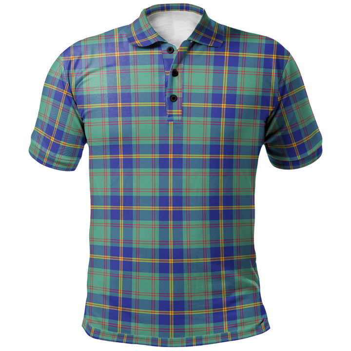Scottish US Marine Clan Tartan Polo Shirt Front Side Tartan Plaid