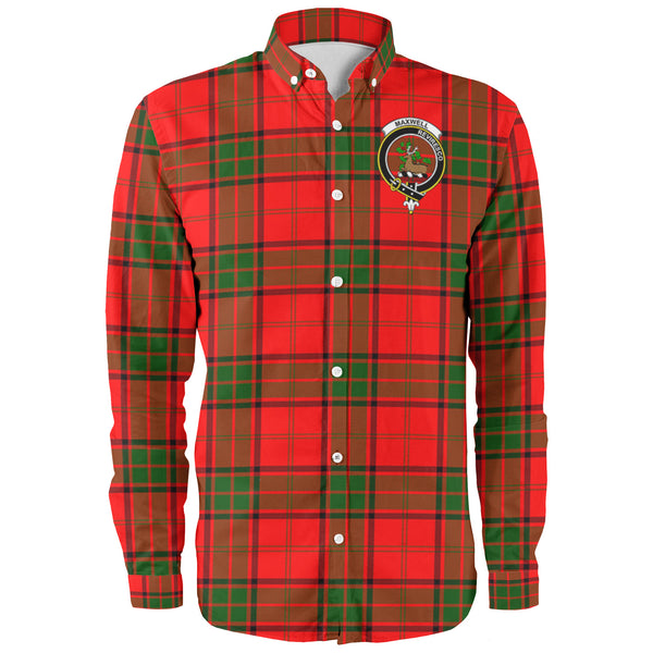 Scottish Maxwell Clan Crest Tartan Long Sleeve Shirt