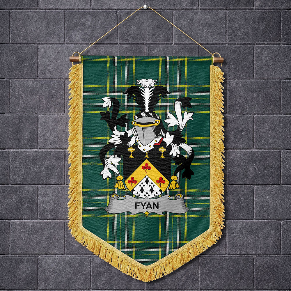 Irish Fyan Family Crest Tartan Wall Hanging Banner | Tartanplaid.co ...