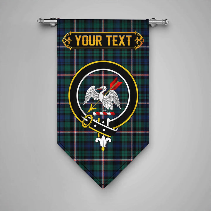 Scottish Gammell Modern Clan Crest Tartan Gonfalon Custom Personalized Tartan Plaid