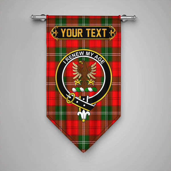 Scottish Gartshore Clan Crest Tartan Gonfalon Custom Personalized Tartan Plaid