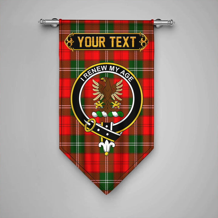 Scottish Gartshore Clan Crest Tartan Gonfalon Custom Personalized Tartan Plaid
