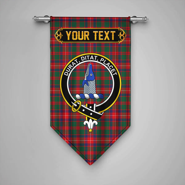 Scottish Geddes Modern Clan Crest Tartan Gonfalon Custom Personalized Tartan Plaid