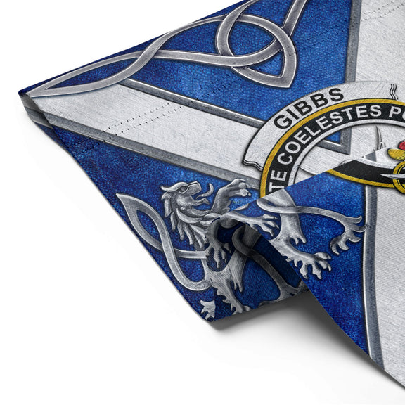 Gibsbs Scottish Gibbs Clan Badge Garden Flag Silver Rampant Lion Emblem ...