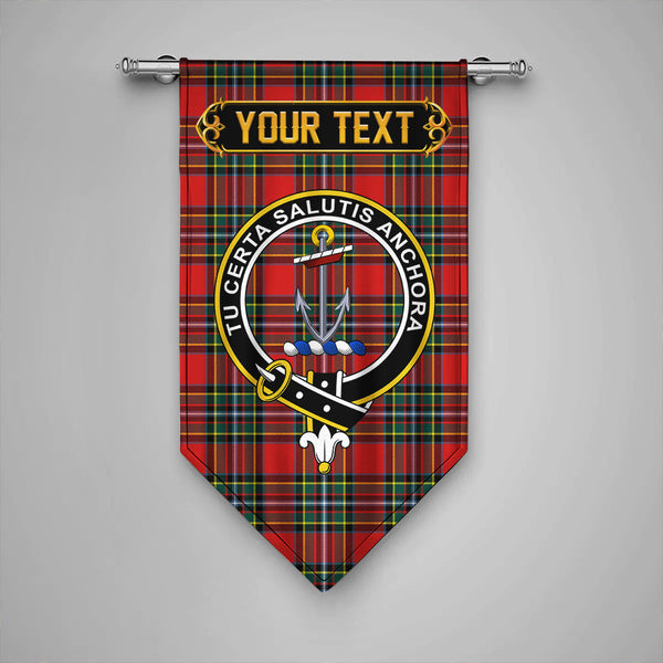 Scottish Gillespie Modern Clan Crest Tartan Gonfalon Custom Personalized Tartan Plaid