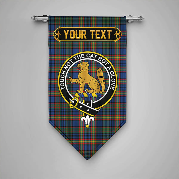 Scottish Gillies Modern Clan Crest Tartan Gonfalon Custom Personalized Tartan Plaid