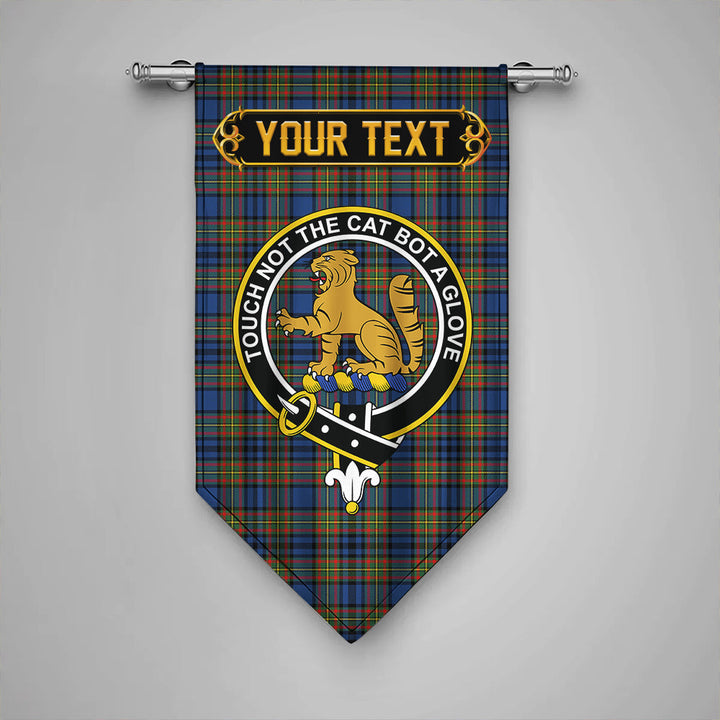Scottish Gillies Modern Clan Crest Tartan Gonfalon Custom Personalized Tartan Plaid