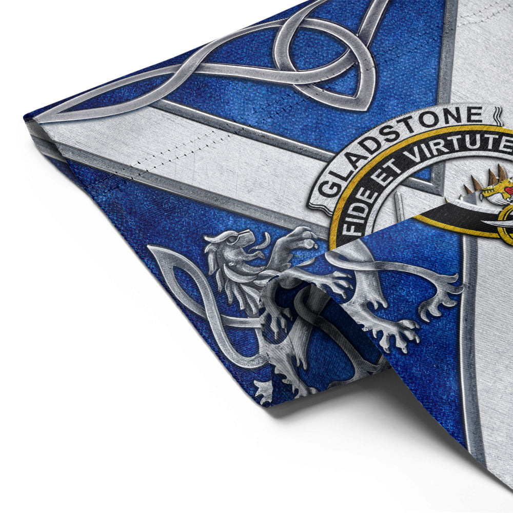 Scottish Gladstone (or Gladstanes) Clan Badge Garden Flag Silver ...