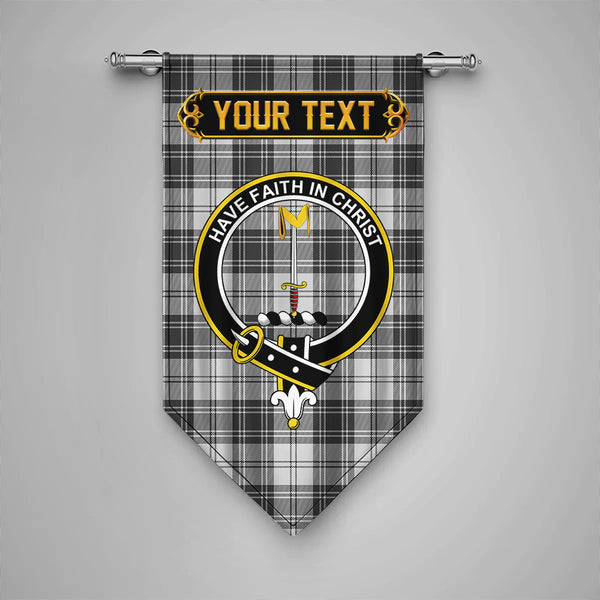 Scottish Glendinning Clan Crest Tartan Gonfalon Custom Personalized Tartan Plaid