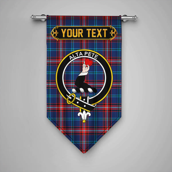 Scottish Glenn Modern Clan Crest Tartan Gonfalon Custom Personalized Tartan Plaid