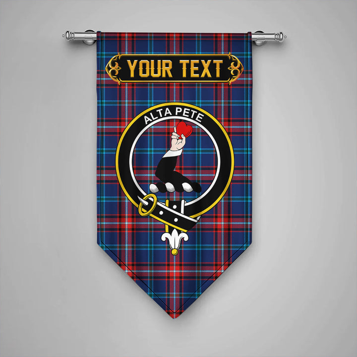 Scottish Glenn Modern Clan Crest Tartan Gonfalon Custom Personalized Tartan Plaid