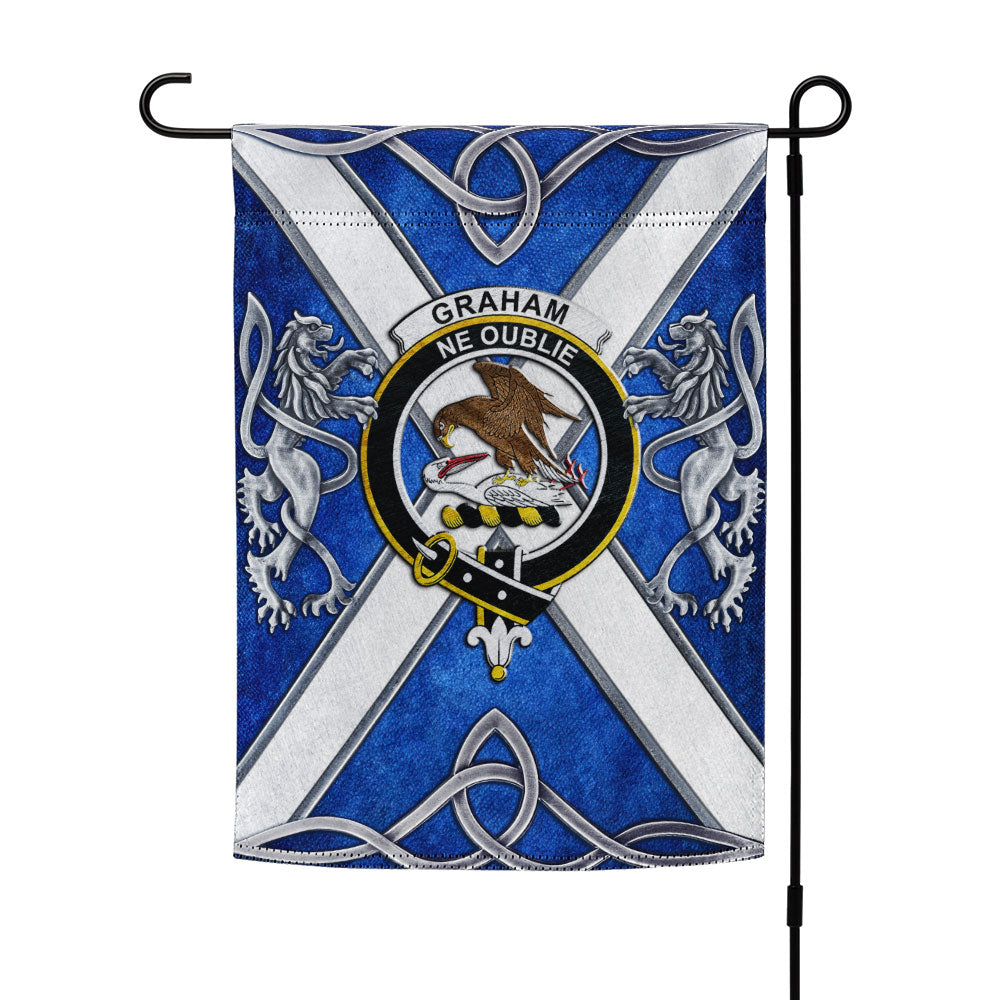 Scottish Graham Clan Badge Garden Flag Silver Rampant Lion Emblem ...