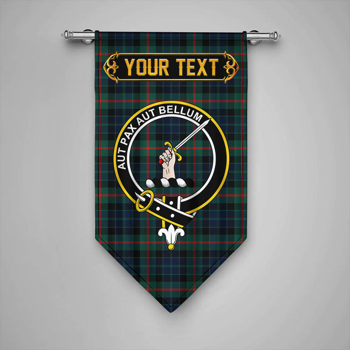 Scottish Gunn Modern Clan Crest Tartan Gonfalon Custom Personalized Tartan Plaid