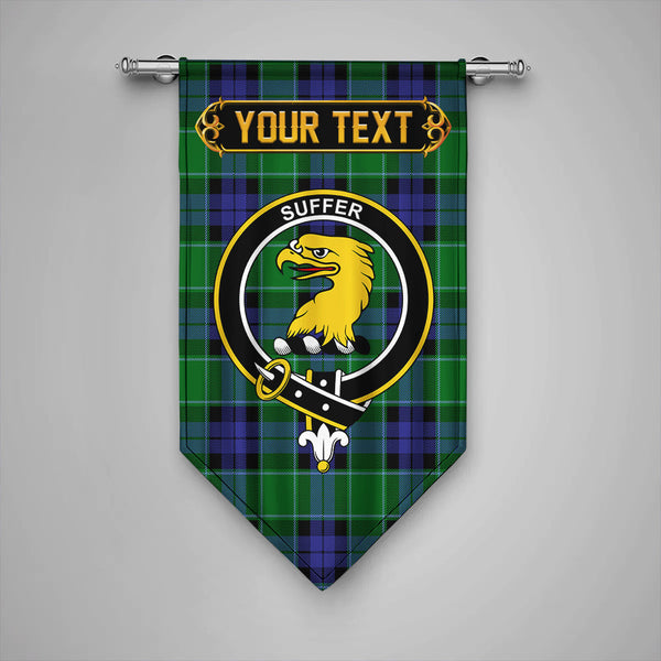 Scottish Haldane Clan Crest Tartan Gonfalon Custom Personalized Tartan Plaid