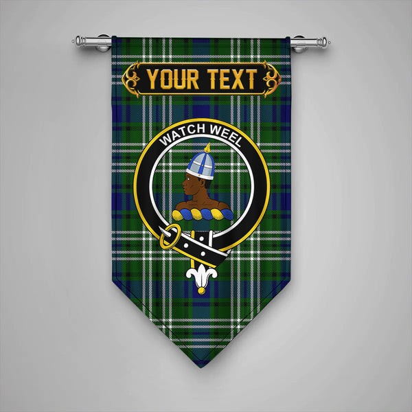 Scottish Haliburton Clan Crest Tartan Gonfalon Custom Personalized Tartan Plaid