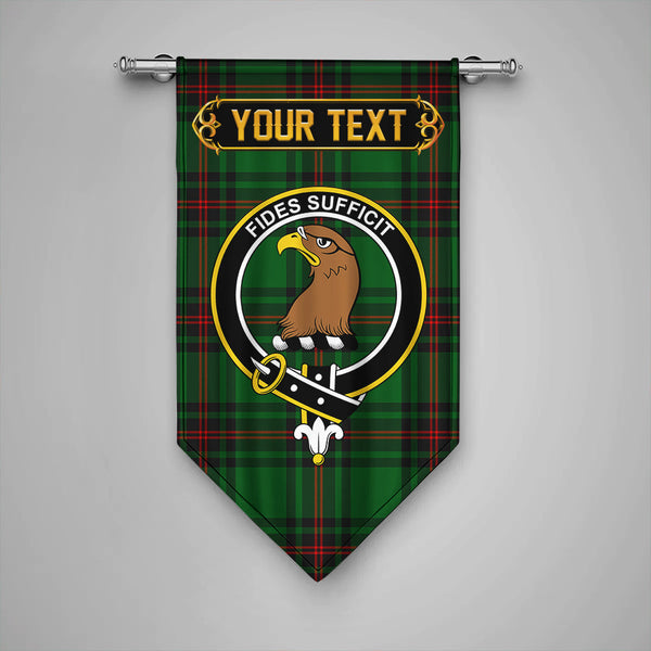 Scottish Halkett Clan Crest Tartan Gonfalon Custom Personalized Tartan Plaid