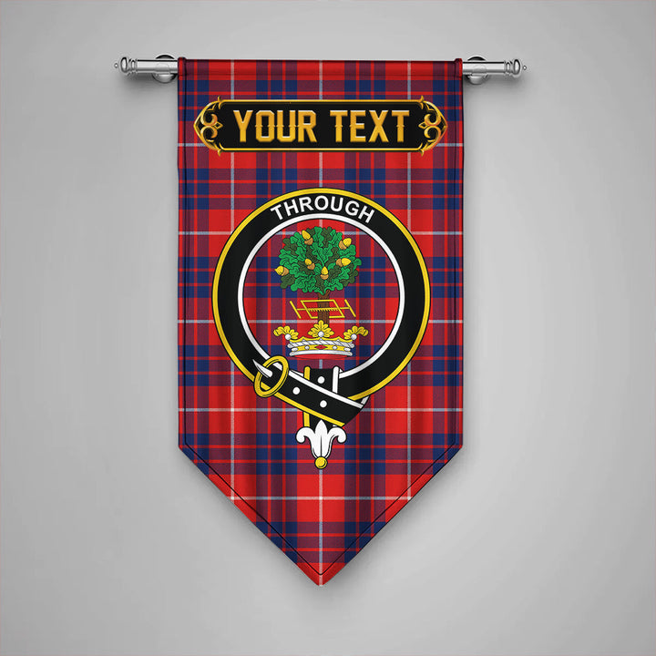 Scottish Hamilton Modern Clan Crest Tartan Gonfalon Custom Personalized Tartan Plaid
