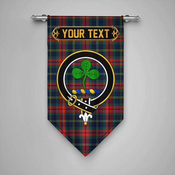 Scottish Harvey Modern Clan Crest Tartan Gonfalon Custom Personalized Tartan Plaid