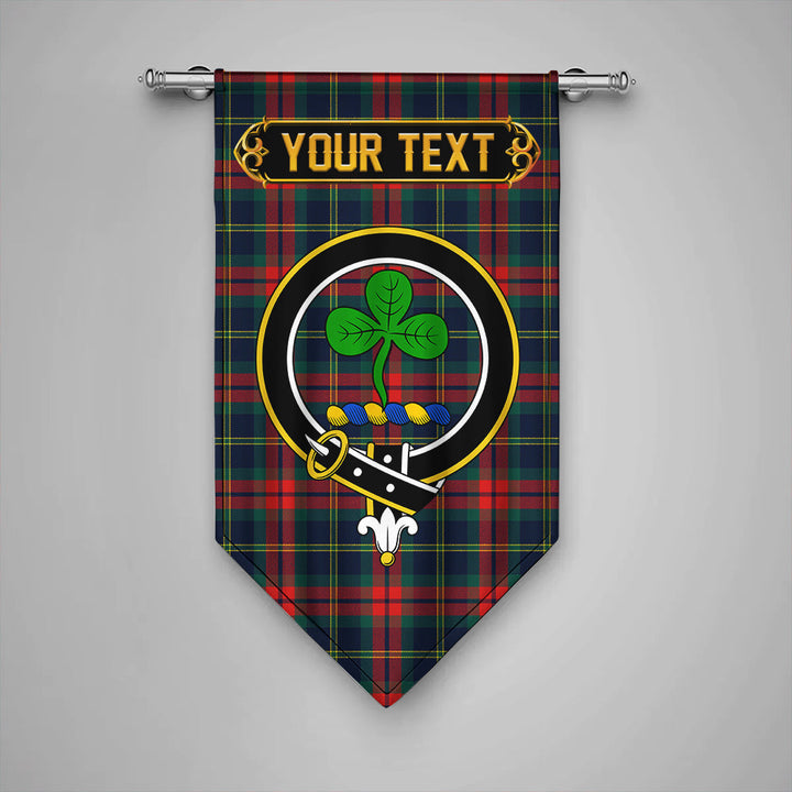 Scottish Harvey Modern Clan Crest Tartan Gonfalon Custom Personalized Tartan Plaid