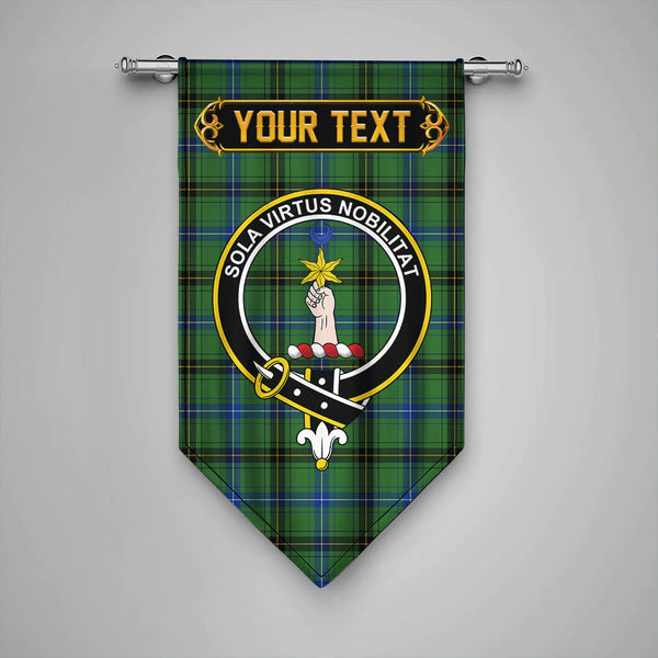 Scottish Henderson Modern Clan Crest Tartan Gonfalon Custom Personalized Tartan Plaid