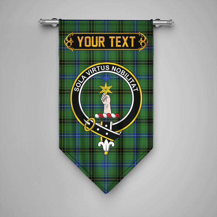 Scottish Henderson Modern Clan Crest Tartan Gonfalon Custom Personalized Tartan Plaid