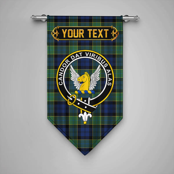 Scottish Hogarth Modern Clan Crest Tartan Gonfalon Custom Personalized Tartan Plaid