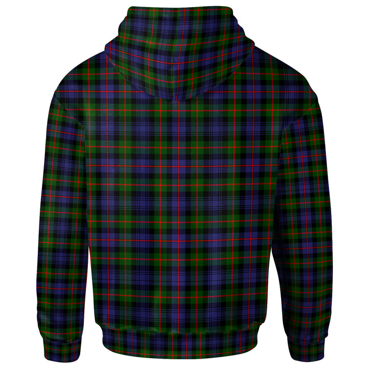 Scottish Murray of Atholl Modern Clan Tartan Hoodie Back Side Tartan Plaid