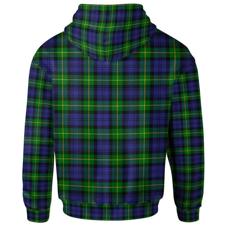Scottish Gordon Modern Clan Tartan Hoodie Back Side Tartan Plaid