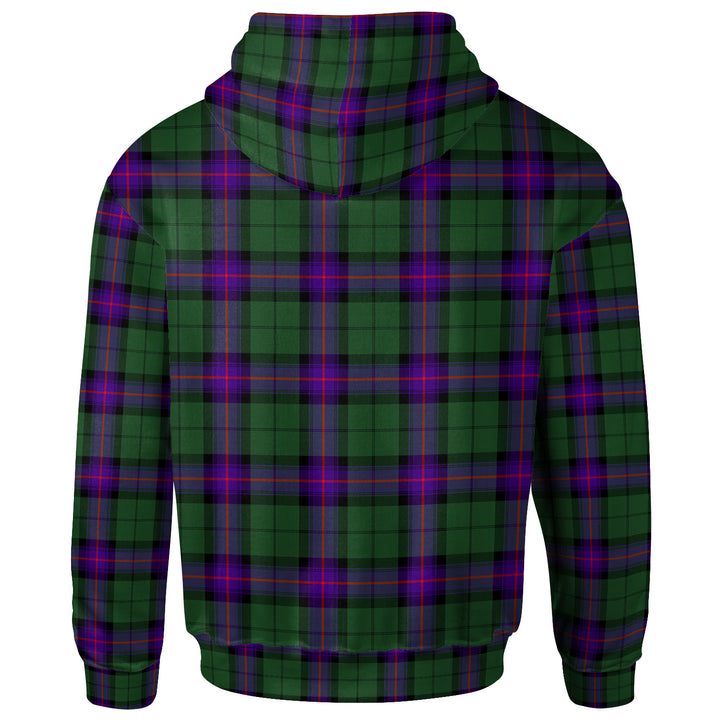 Scottish Armstrong Clan Crest Tartan Hoodie Back Side Tartan Plaid