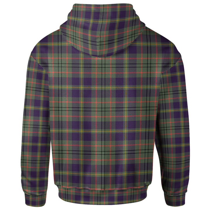 Scottish Taylor Clan Crest Tartan Hoodie Back Side Tartan Plaid